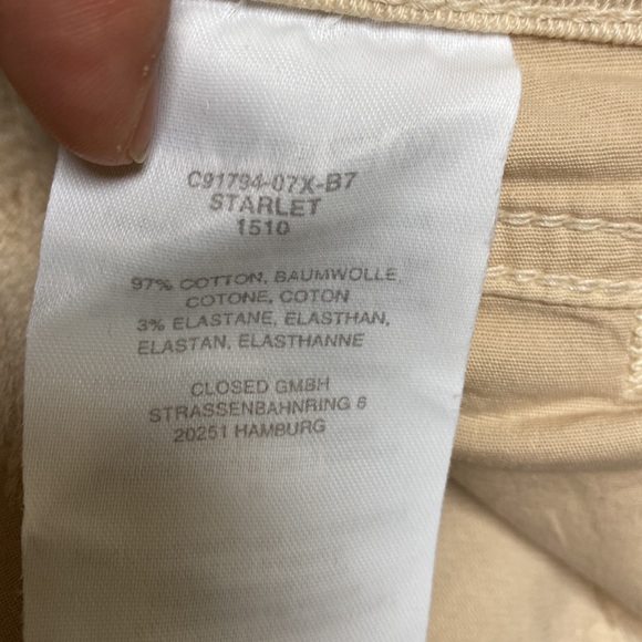 Closed Starlet Jeans Womens Tan Skinny Low Waist Straight Leg Cropped - Picture 8 of 11